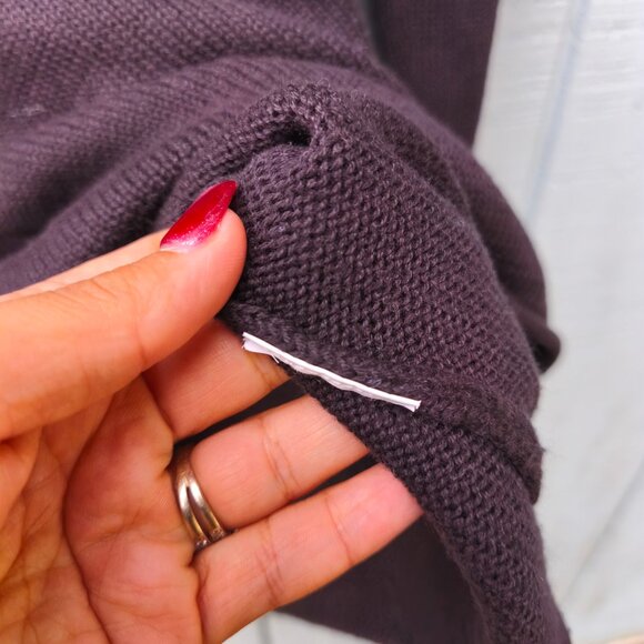 y2k Roxy Cable Knit Babydoll Hooded Sweater sz M Black Coquette Whimsygoth - Picture 6 of 10